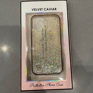 Velvet Caviar iPhone 12 Pro Glitter Clear Phone Case